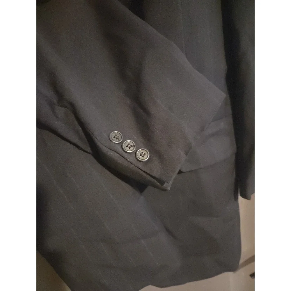 Botany 500 Couture Navy Blue Pinstripe Blazer, Men's 42R Sport Coat, Made in USA